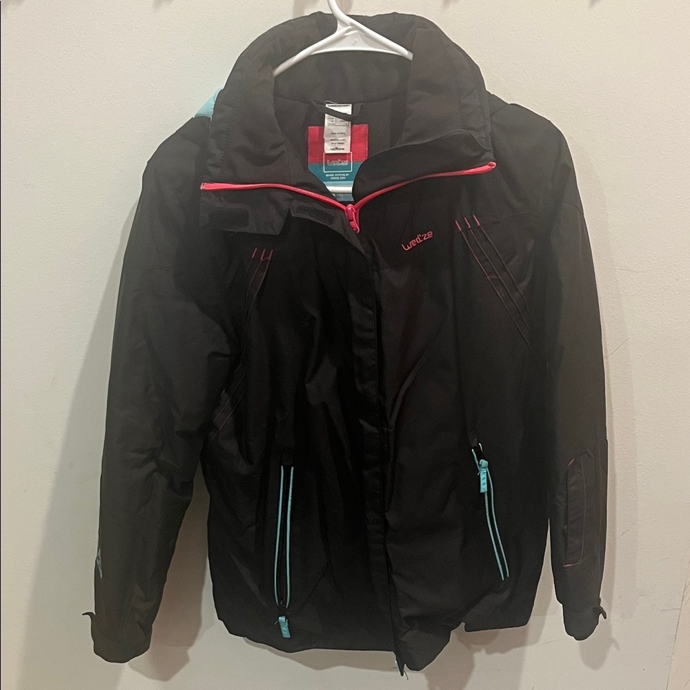 Girls WEDZE Black Ski Jacket
